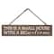 Small House Big Welcome 17" x 3.5" Outdoor/Indoor Hanging Sign
